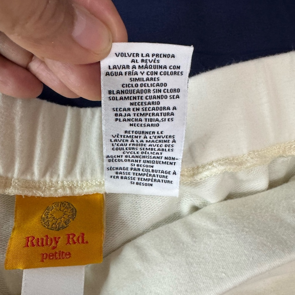 Ruby Rd. Cream Petite Pants - Picture 4 of 6